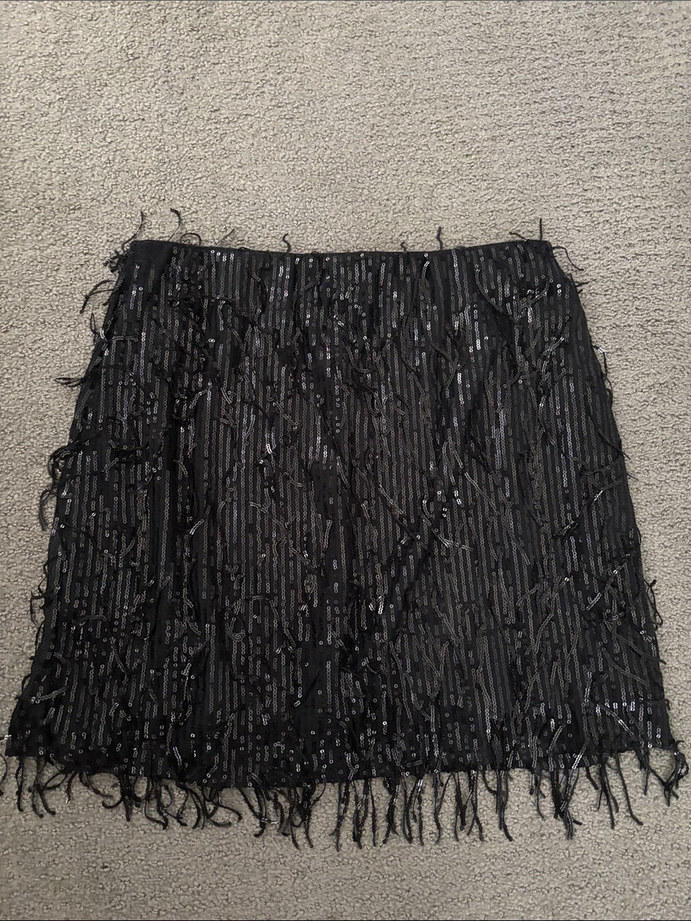 a new day Black Sequin Fringe Mini Skirt - Picture 2 of 3